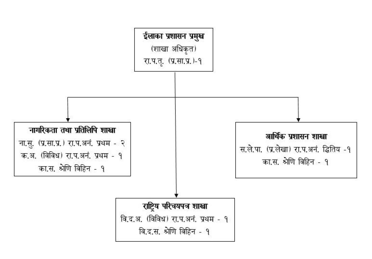 Organization Structure Chart of ईलाका प्रशासन कार्यालय, नरैनापुर, बाँके